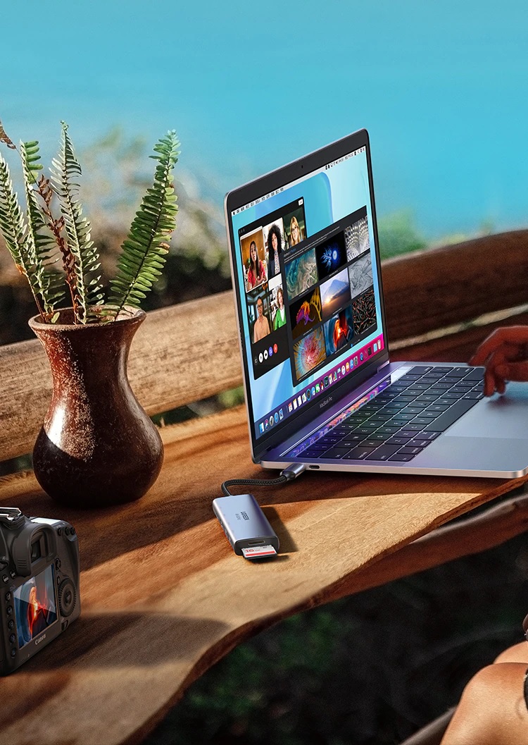 Ugreen 60384 - Bộ chuyển USB typeC sang 2×USB3.0+HDMI (4K60HZ)+SD TF+PD 6 IN 1
